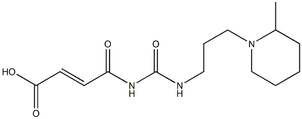 4-({[3-(2-methylpiperidin-1-yl)propyl]carbamoyl}amino)-4-oxobut-2-enoic acid Struktur