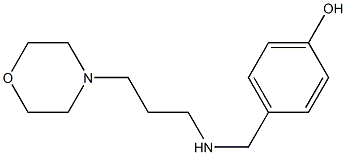 4-({[3-(morpholin-4-yl)propyl]amino}methyl)phenol Struktur