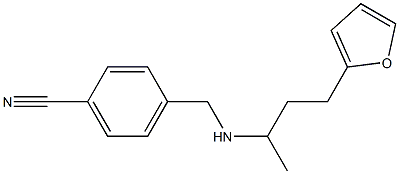 4-({[4-(furan-2-yl)butan-2-yl]amino}methyl)benzonitrile Struktur