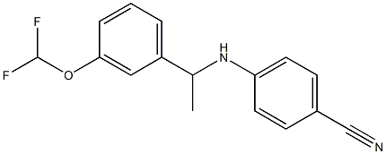 4-({1-[3-(difluoromethoxy)phenyl]ethyl}amino)benzonitrile Struktur