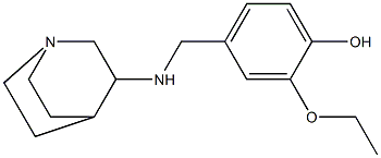 4-({1-azabicyclo[2.2.2]octan-3-ylamino}methyl)-2-ethoxyphenol Struktur