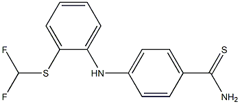 4-({2-[(difluoromethyl)sulfanyl]phenyl}amino)benzene-1-carbothioamide Struktur