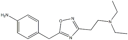 4-({3-[2-(diethylamino)ethyl]-1,2,4-oxadiazol-5-yl}methyl)aniline Struktur