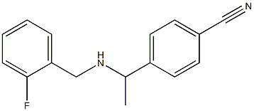 4-(1-{[(2-fluorophenyl)methyl]amino}ethyl)benzonitrile Struktur