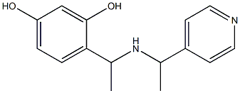 4-(1-{[1-(pyridin-4-yl)ethyl]amino}ethyl)benzene-1,3-diol Struktur