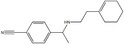 4-(1-{[2-(cyclohex-1-en-1-yl)ethyl]amino}ethyl)benzonitrile Struktur