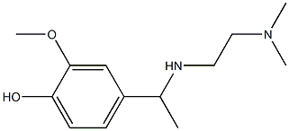 4-(1-{[2-(dimethylamino)ethyl]amino}ethyl)-2-methoxyphenol Struktur