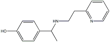 4-(1-{[2-(pyridin-2-yl)ethyl]amino}ethyl)phenol Struktur