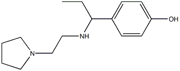 4-(1-{[2-(pyrrolidin-1-yl)ethyl]amino}propyl)phenol Struktur