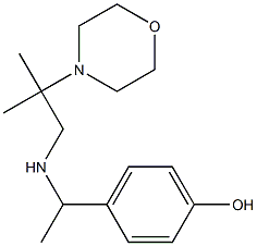 4-(1-{[2-methyl-2-(morpholin-4-yl)propyl]amino}ethyl)phenol Struktur