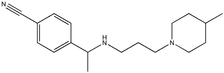 4-(1-{[3-(4-methylpiperidin-1-yl)propyl]amino}ethyl)benzonitrile Struktur