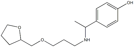 4-(1-{[3-(oxolan-2-ylmethoxy)propyl]amino}ethyl)phenol Struktur