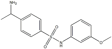 4-(1-aminoethyl)-N-(3-methoxyphenyl)benzene-1-sulfonamide Struktur