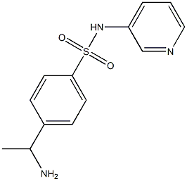 4-(1-aminoethyl)-N-(pyridin-3-yl)benzene-1-sulfonamide Struktur