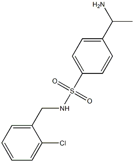 4-(1-aminoethyl)-N-[(2-chlorophenyl)methyl]benzene-1-sulfonamide Struktur