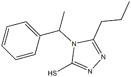 4-(1-phenylethyl)-5-propyl-4H-1,2,4-triazole-3-thiol Struktur