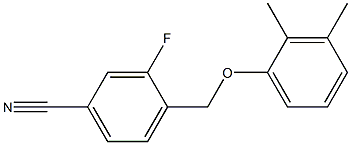 4-(2,3-dimethylphenoxymethyl)-3-fluorobenzonitrile Struktur