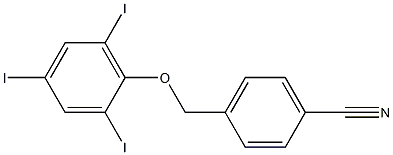 4-(2,4,6-triiodophenoxymethyl)benzonitrile Struktur