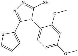 4-(2,4-dimethoxyphenyl)-5-(thiophen-2-yl)-4H-1,2,4-triazole-3-thiol Struktur