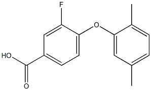 4-(2,5-dimethylphenoxy)-3-fluorobenzoic acid Struktur