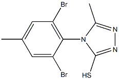 4-(2,6-dibromo-4-methylphenyl)-5-methyl-4H-1,2,4-triazole-3-thiol Struktur