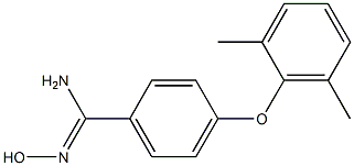 4-(2,6-dimethylphenoxy)-N'-hydroxybenzene-1-carboximidamide Struktur