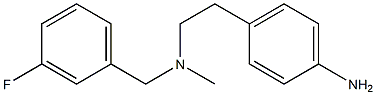 4-(2-{[(3-fluorophenyl)methyl](methyl)amino}ethyl)aniline Struktur