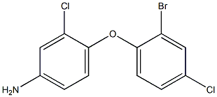 4-(2-bromo-4-chlorophenoxy)-3-chloroaniline Struktur