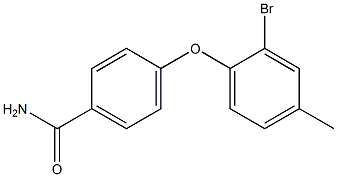 4-(2-bromo-4-methylphenoxy)benzamide Struktur