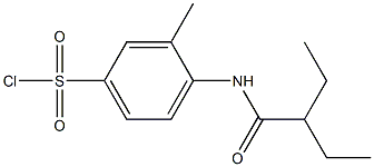 4-(2-ethylbutanamido)-3-methylbenzene-1-sulfonyl chloride Struktur