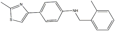 4-(2-methyl-1,3-thiazol-4-yl)-N-[(2-methylphenyl)methyl]aniline Struktur