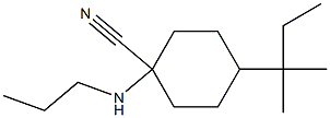 4-(2-methylbutan-2-yl)-1-(propylamino)cyclohexane-1-carbonitrile Struktur