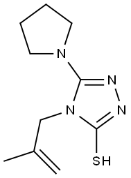 4-(2-methylprop-2-enyl)-5-pyrrolidin-1-yl-4H-1,2,4-triazole-3-thiol Struktur