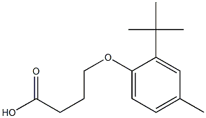 4-(2-tert-butyl-4-methylphenoxy)butanoic acid Struktur