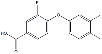 4-(3,4-dimethylphenoxy)-3-fluorobenzoic acid Struktur