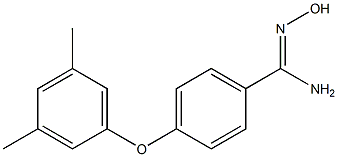 4-(3,5-dimethylphenoxy)-N'-hydroxybenzene-1-carboximidamide Struktur