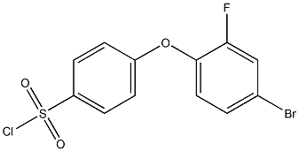 4-(4-bromo-2-fluorophenoxy)benzene-1-sulfonyl chloride Struktur