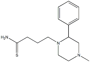 4-(4-methyl-2-phenylpiperazin-1-yl)butanethioamide Struktur