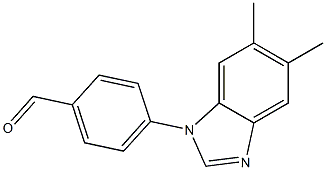 4-(5,6-dimethyl-1H-1,3-benzodiazol-1-yl)benzaldehyde Struktur