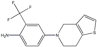 4-(6,7-dihydrothieno[3,2-c]pyridin-5(4H)-yl)-2-(trifluoromethyl)aniline Struktur