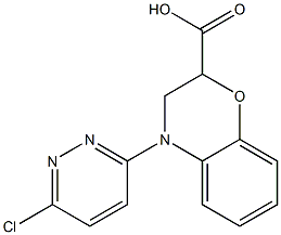 4-(6-chloropyridazin-3-yl)-3,4-dihydro-2H-1,4-benzoxazine-2-carboxylic acid Struktur