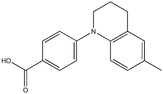 4-(6-methyl-1,2,3,4-tetrahydroquinolin-1-yl)benzoic acid Struktur