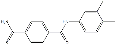 4-(aminocarbonothioyl)-N-(3,4-dimethylphenyl)benzamide Struktur