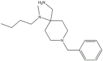 4-(aminomethyl)-1-benzyl-N-butyl-N-methylpiperidin-4-amine Struktur