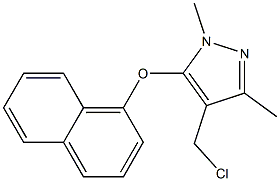 4-(chloromethyl)-1,3-dimethyl-5-(naphthalen-1-yloxy)-1H-pyrazole Struktur