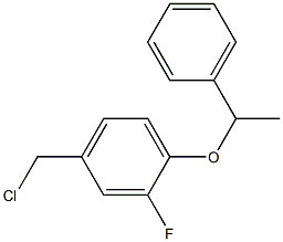 4-(chloromethyl)-2-fluoro-1-(1-phenylethoxy)benzene Struktur