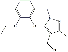 4-(chloromethyl)-5-(2-ethoxyphenoxy)-1,3-dimethyl-1H-pyrazole Struktur