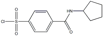 4-(cyclopentylcarbamoyl)benzene-1-sulfonyl chloride Struktur