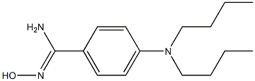 4-(dibutylamino)-N'-hydroxybenzene-1-carboximidamide Struktur