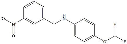 4-(difluoromethoxy)-N-[(3-nitrophenyl)methyl]aniline Struktur